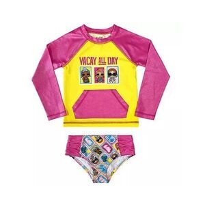 Licensed LOL Surprise 2 Piece Pink & Yellow Swim Set
